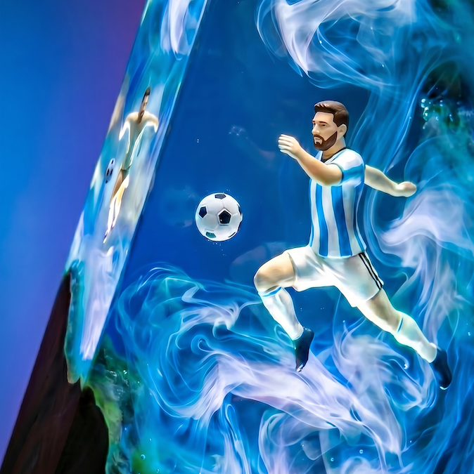 Messi Resin Lamp